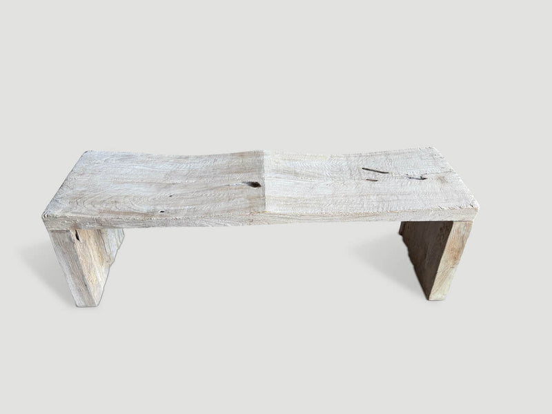 St. Barts Teak Wood Wave Bench
