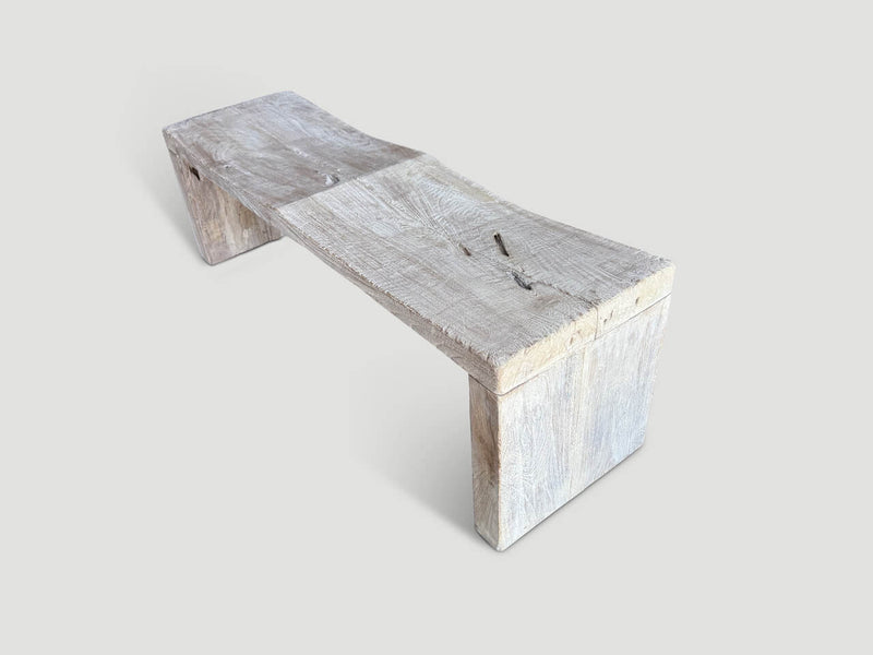 St. Barts Teak Wood Wave Bench