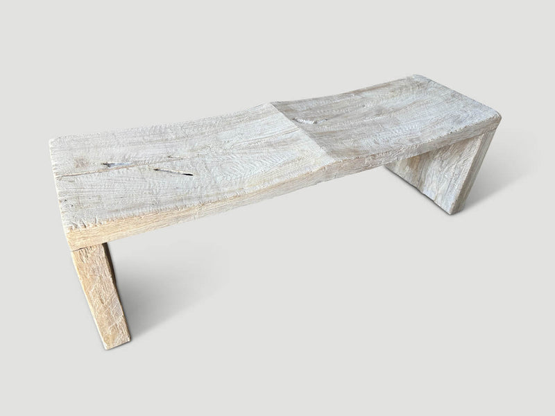 St. Barts Teak Wood Wave Bench