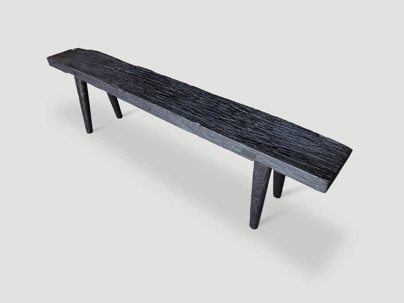 Minimalist Charred Bench