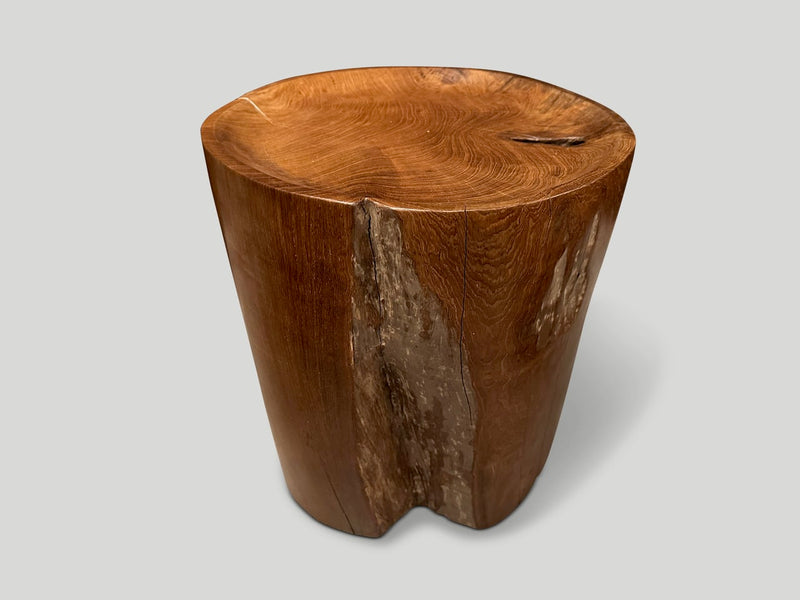 Sculptural Teak Tray Style Side Table