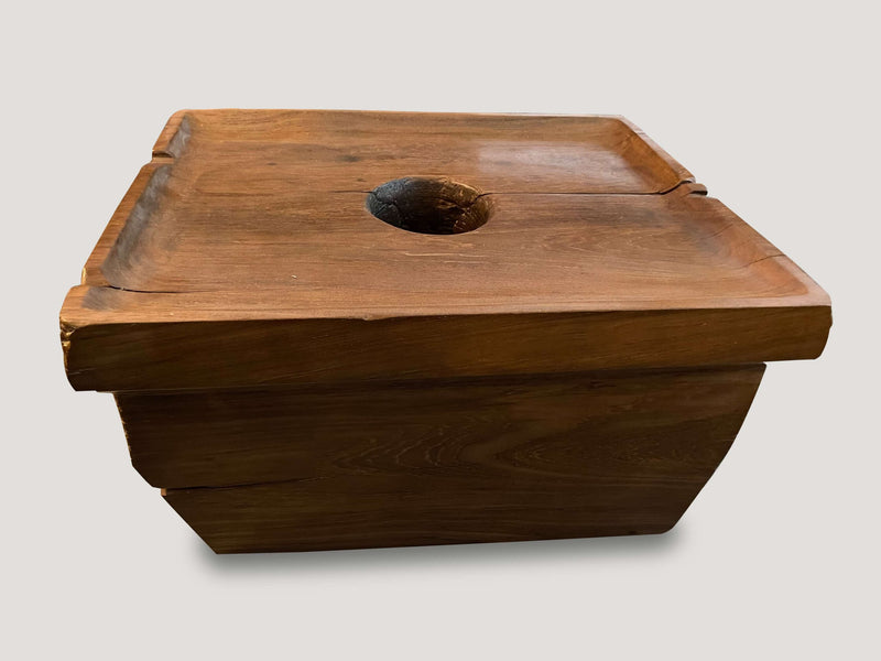 Antique Natural Teak Wood Coffee Table