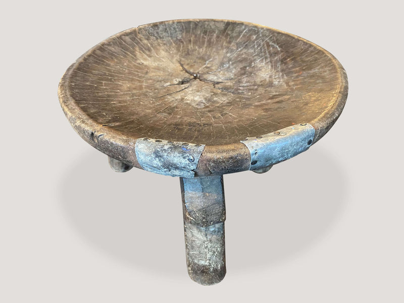 Antique African Stool, Side Table or Bowl