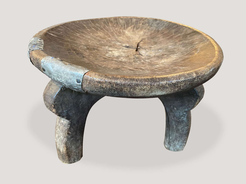 Antique African Stool, Side Table or Bowl