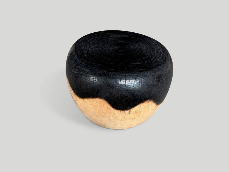 Drum Shape Two Tone Side Table