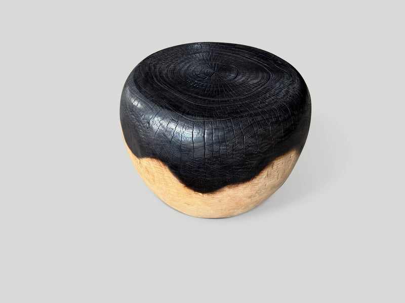 Drum Shape Two Tone Side Table