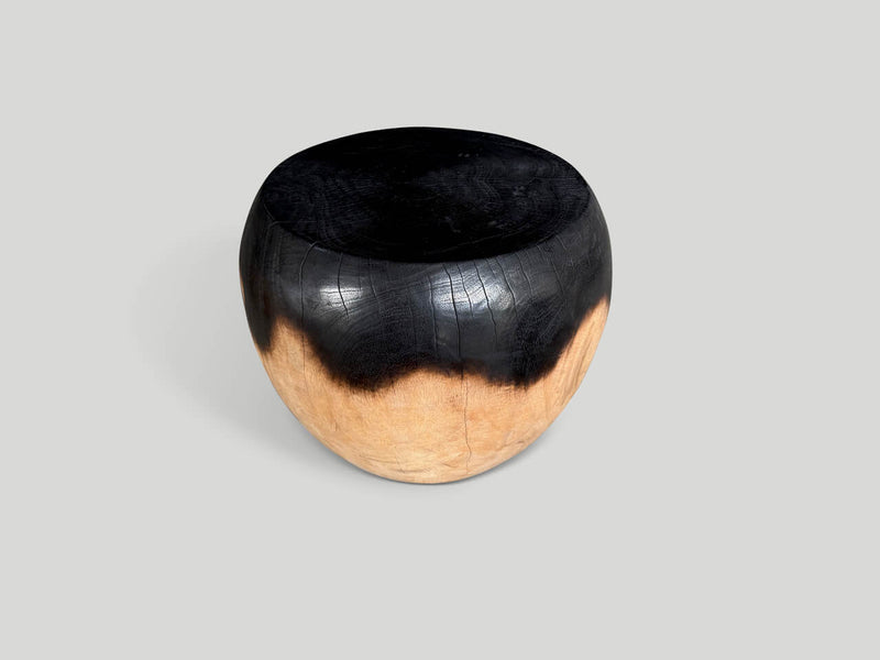 Drum Shape Two Tone Side Table