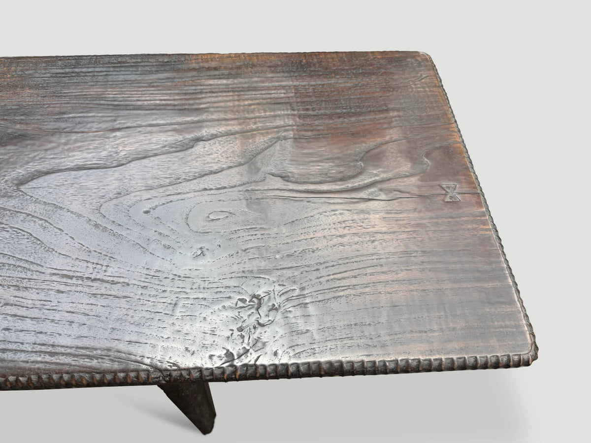Exquisite Minimalist Hand Carved Console or Dining Table