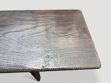 Exquisite Minimalist Hand Carved Console or Dining Table