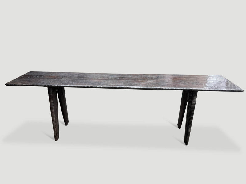 Exquisite Minimalist Hand Carved Console or Dining Table