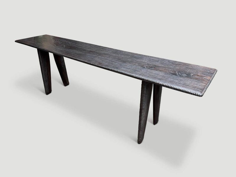 Exquisite Minimalist Hand Carved Console or Dining Table