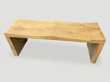 Natural Teak Wave Bench