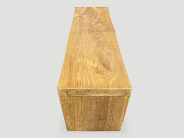 Natural Teak Wave Bench