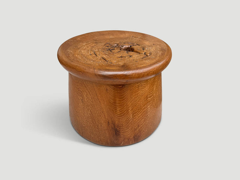 Century Old Teak Wood Side Table or Stool