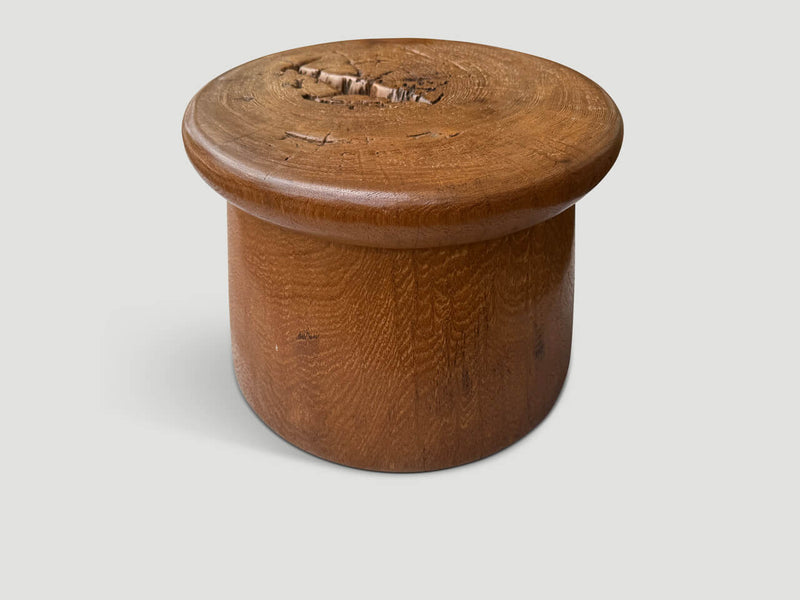 Century Old Teak Wood Side Table or Stool