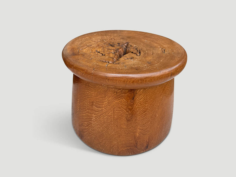 Century Old Teak Wood Side Table or Stool
