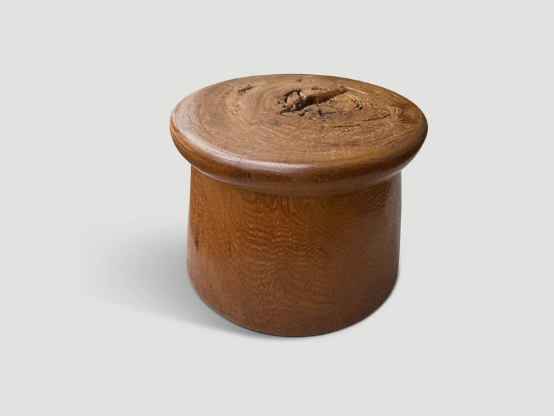 Century Old Teak Wood Side Table or Stool