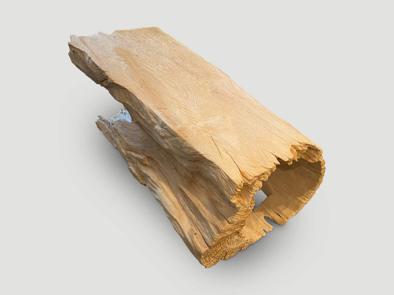 Bleached Log Bench or Coffee Table