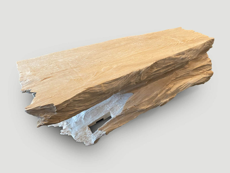 Bleached Log Bench or Coffee Table