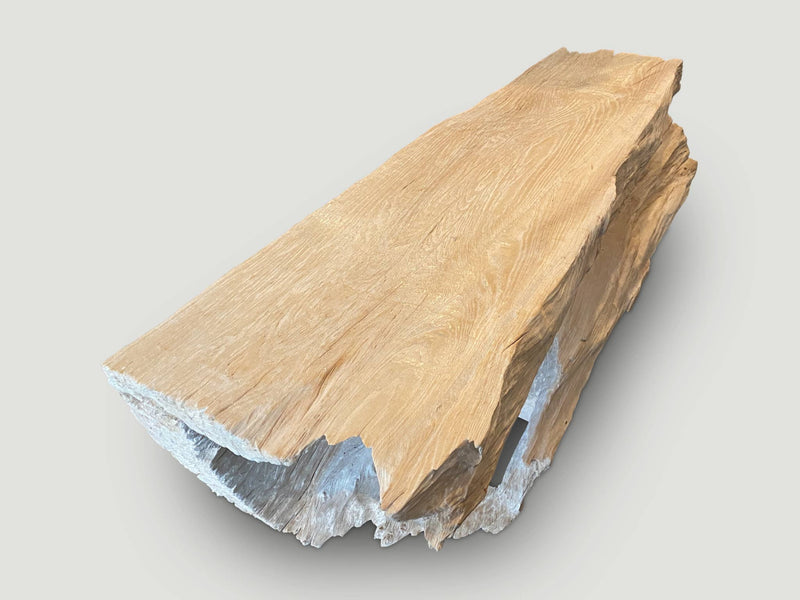 Bleached Log Bench or Coffee Table