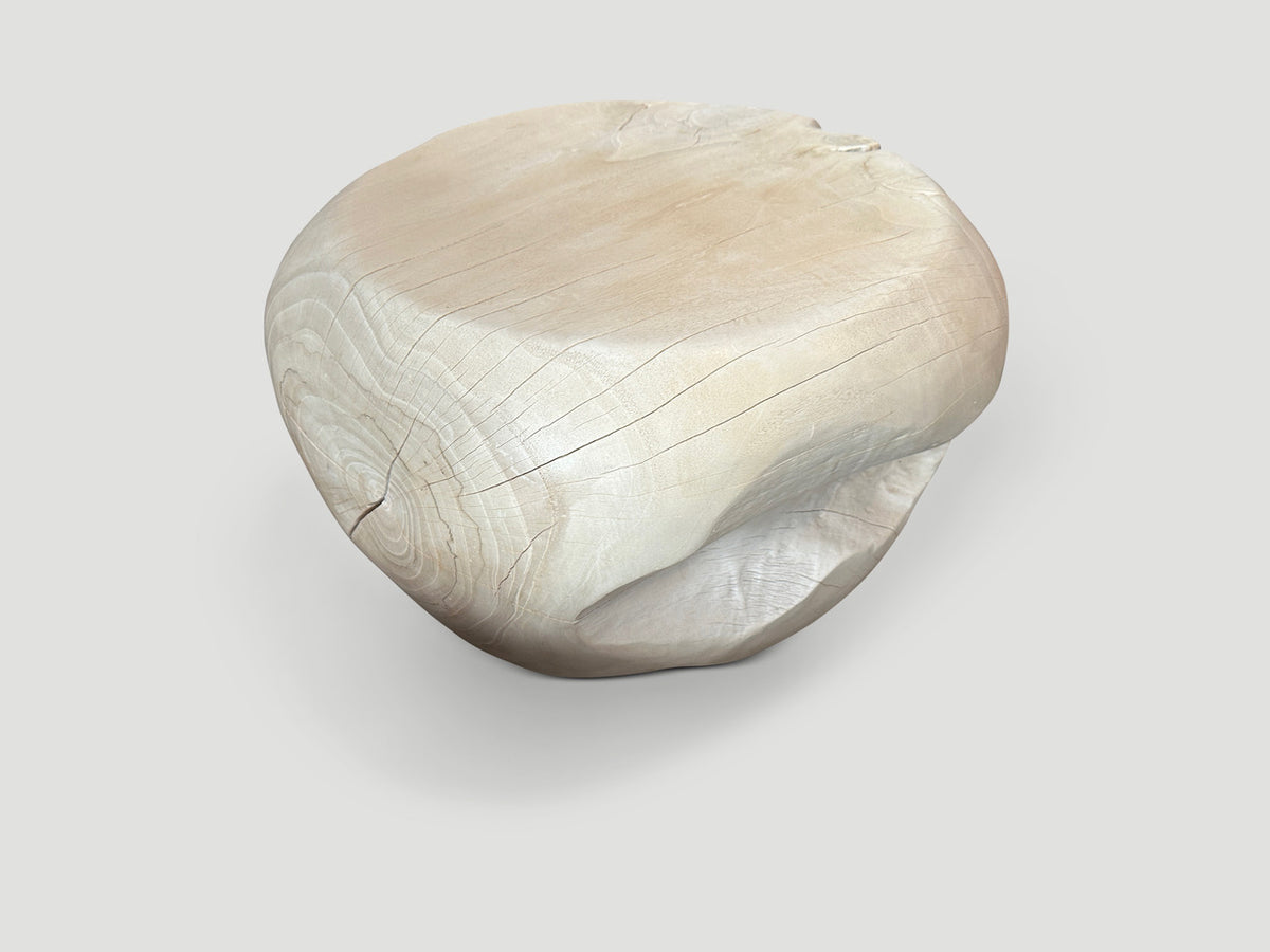 Sculptural Bleached Coffee Table or Side Table