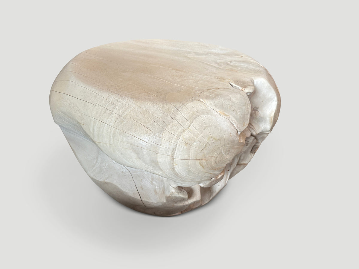 Sculptural Bleached Coffee Table or Side Table