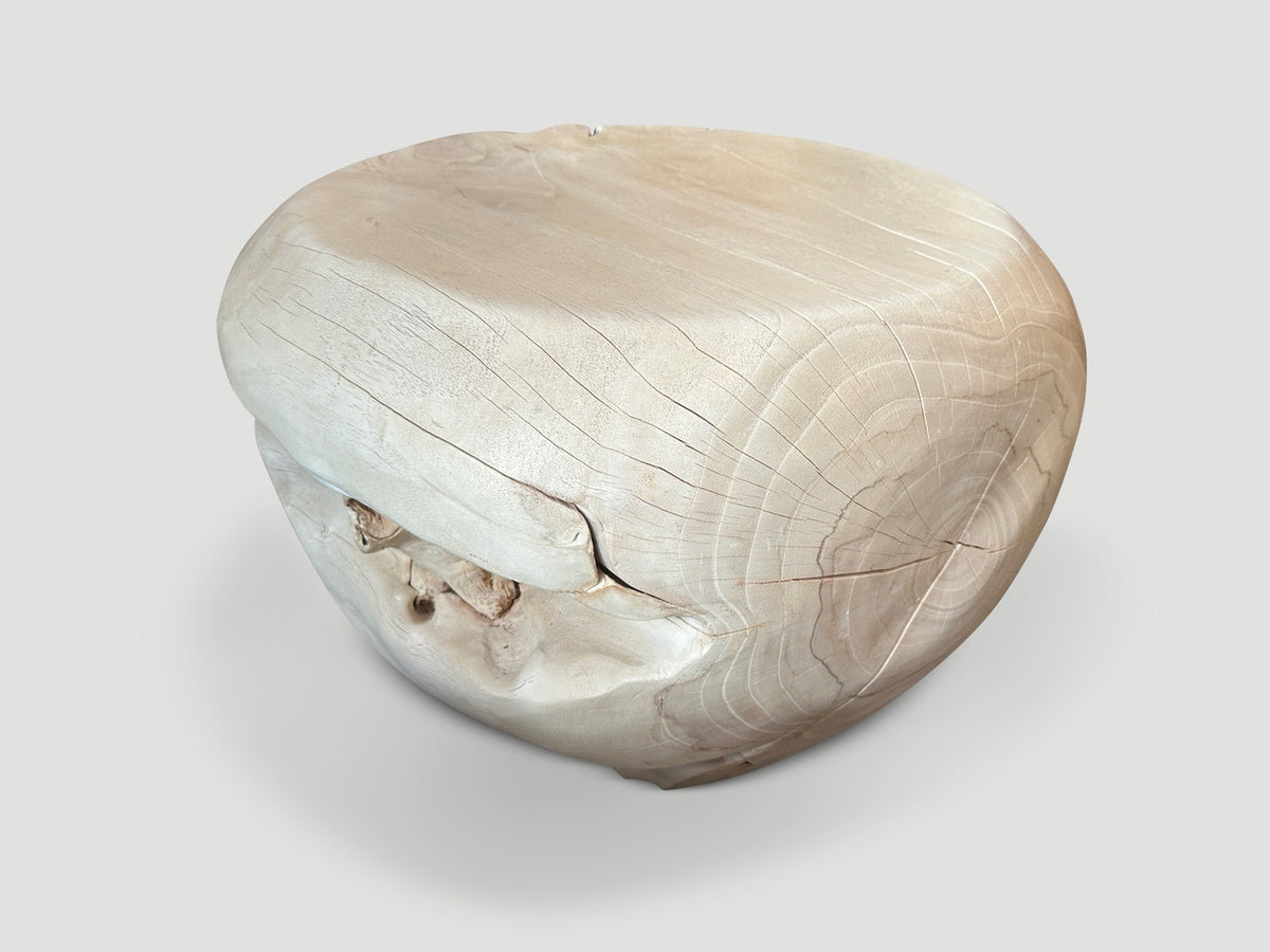 Sculptural Bleached Coffee Table or Side Table
