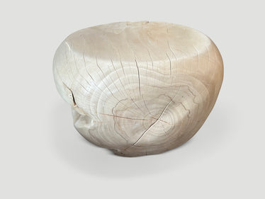Sculptural Bleached Coffee Table or Side Table