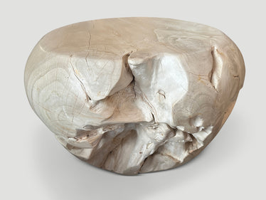 Sculptural Bleached Coffee Table or Side Table