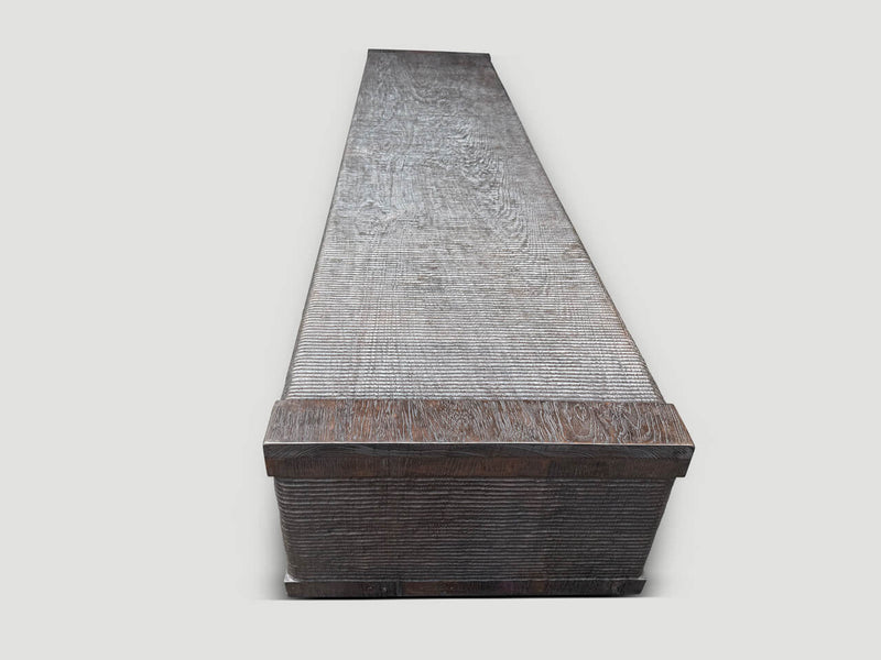 Exquisite Monumental Couture Hand Carved Bench