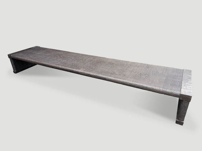 Exquisite Monumental Couture Hand Carved Bench