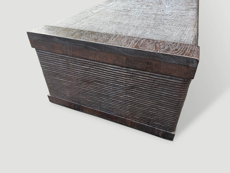 Exquisite Monumental Couture Hand Carved Bench