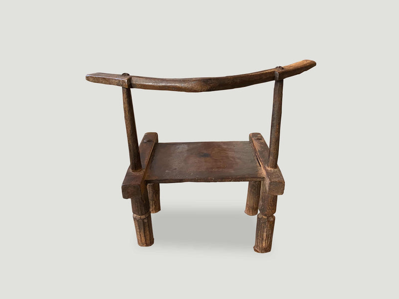 African Wooden Chair or Side Table, Ivory Coast