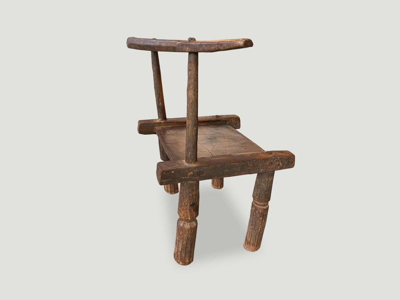 African Wooden Chair or Side Table, Ivory Coast