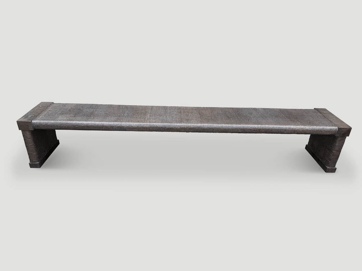 Exquisite Monumental Couture Hand Carved Bench