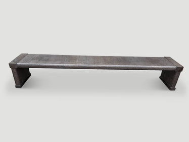 Exquisite Monumental Couture Hand Carved Bench