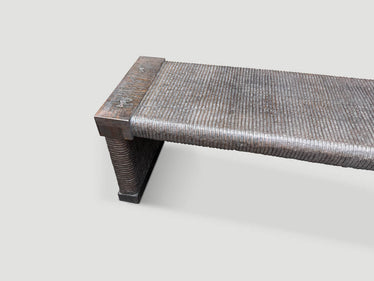 Exquisite Monumental Couture Hand Carved Bench