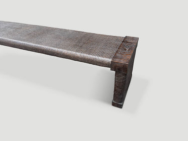 Exquisite Monumental Couture Hand Carved Bench