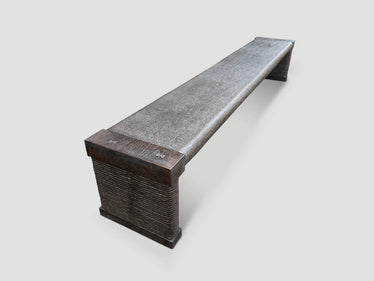 Exquisite Monumental Couture Hand Carved Bench
