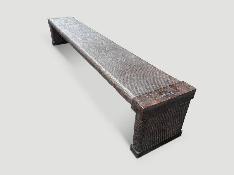 Exquisite Monumental Couture Hand Carved Bench