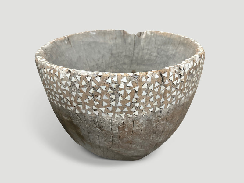 Antique Shell Inlaid Bowl