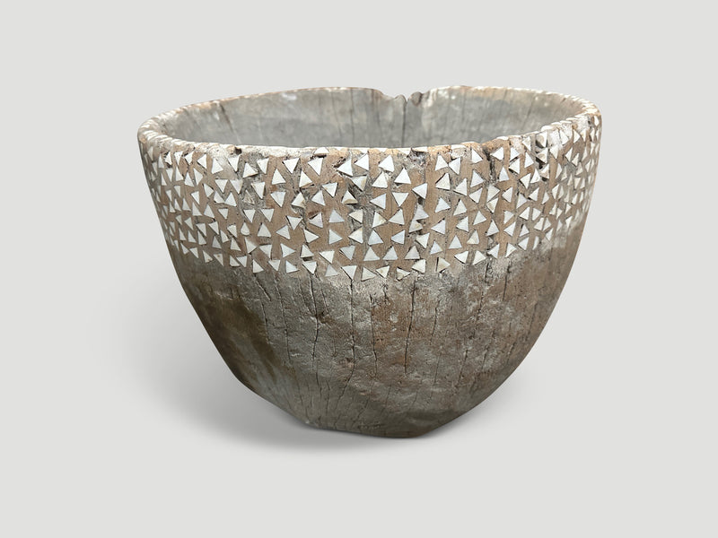 Antique Shell Inlaid Bowl