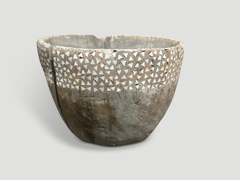 Antique Shell Inlaid Bowl