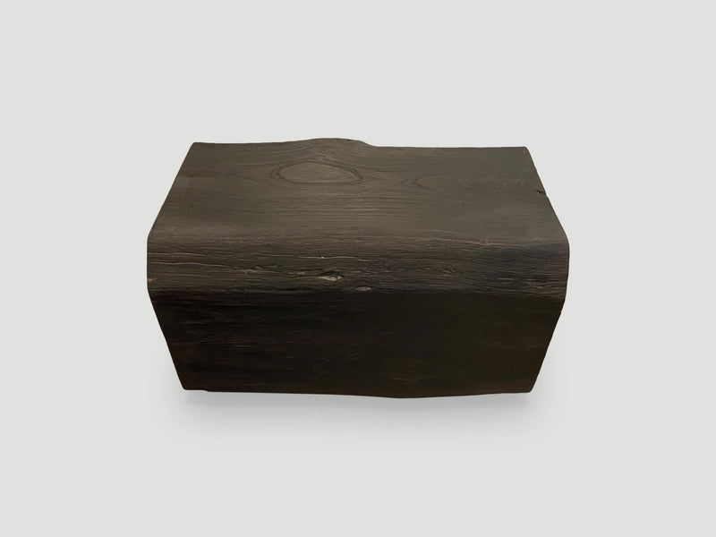 Charred Teak Log Bench or Coffee Table