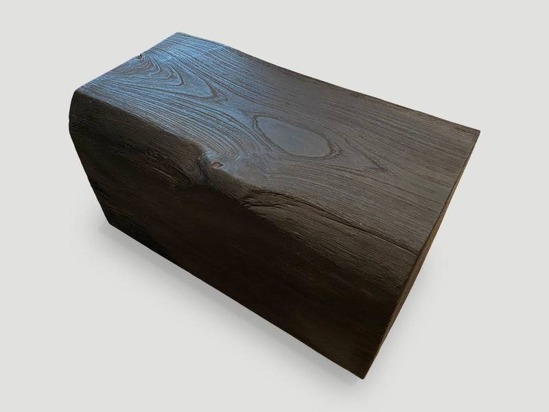 Charred Teak Log Bench or Coffee Table
