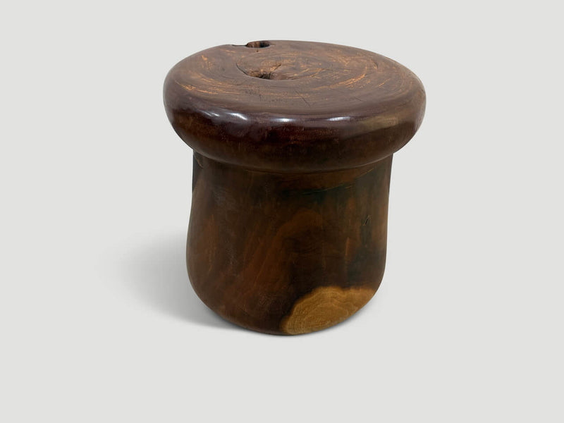 Century Old Teak Wood Side Table or Stool