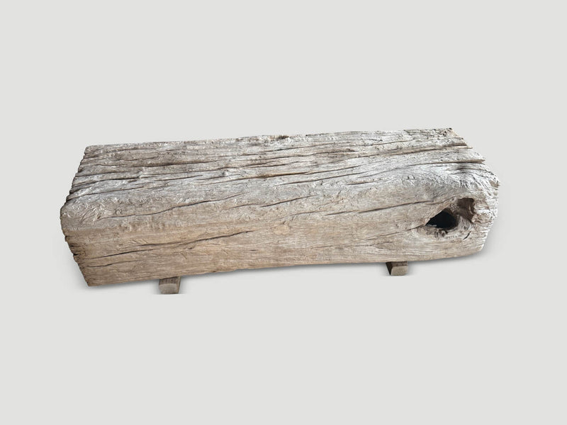 Log Style Sculptural Bench