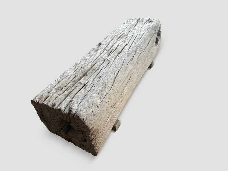 Log Style Sculptural Bench