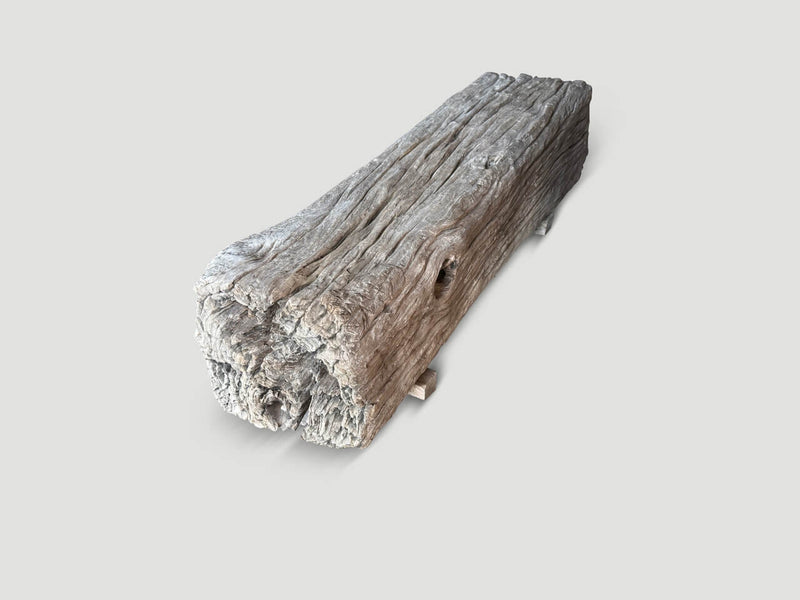 Log Style Sculptural Bench