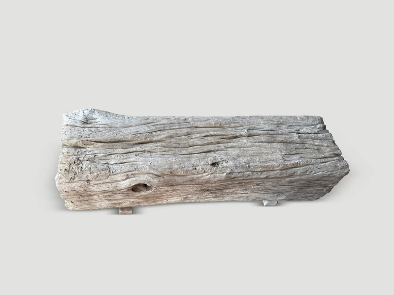 Log Style Sculptural Bench